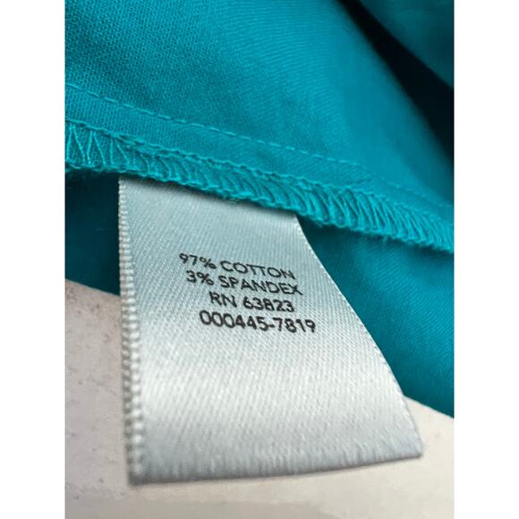 Cj Banks Turquoise Full Zip Front Sleeveless Ruffle Vest 1X - Picture 7 of 8